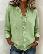 Women’s Lightweight V-Neck Blouse – Fluid Everyday Top