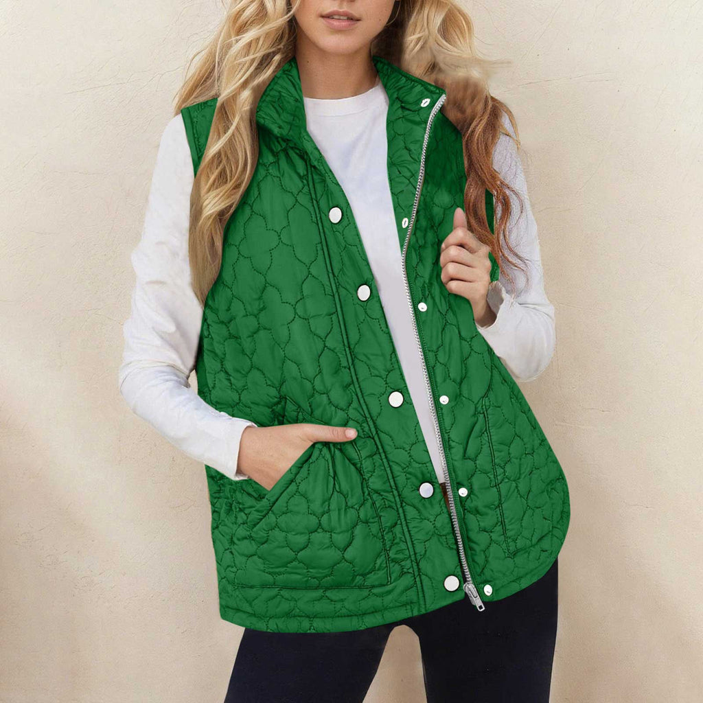 Women’s Quilted Sleeveless Vest – Warm Practical Outerwear