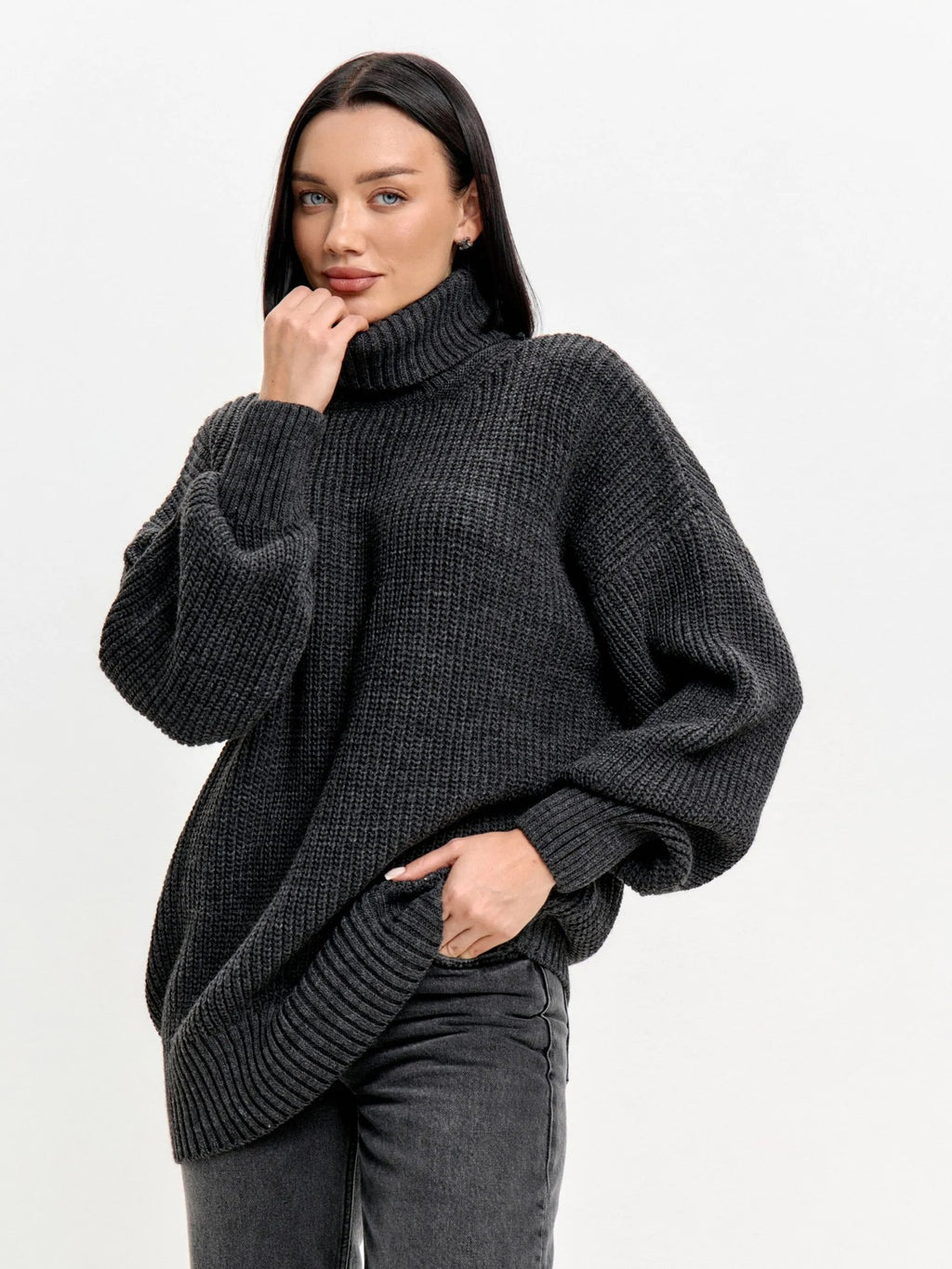 Turtleneck Knit Top - Warm and Fashionable