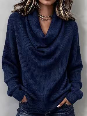 Women's Solid-color Loose Long-sleeve T-shirt