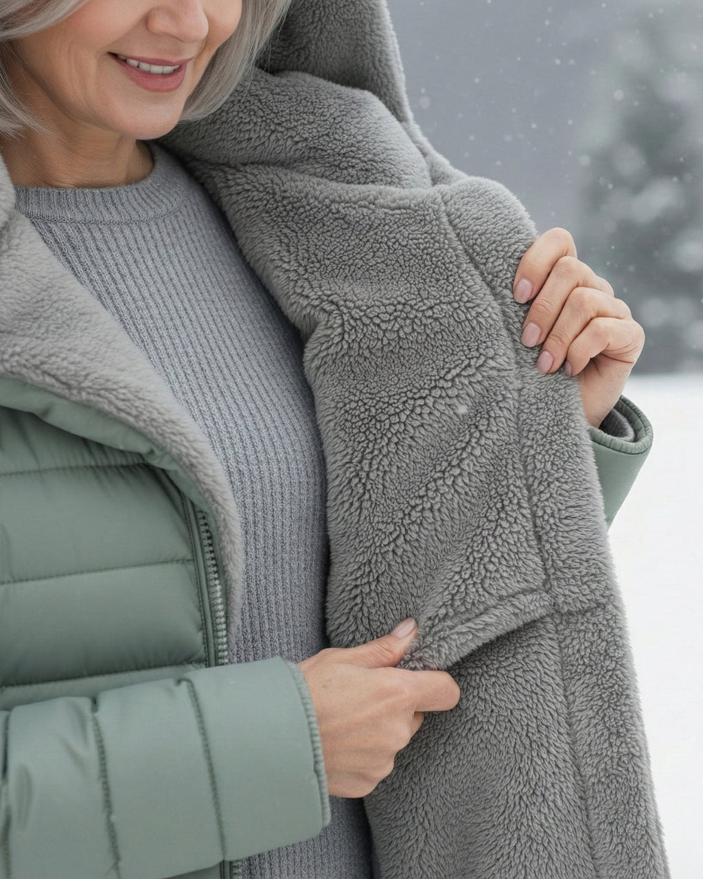 Padded Coat with Lined Hood