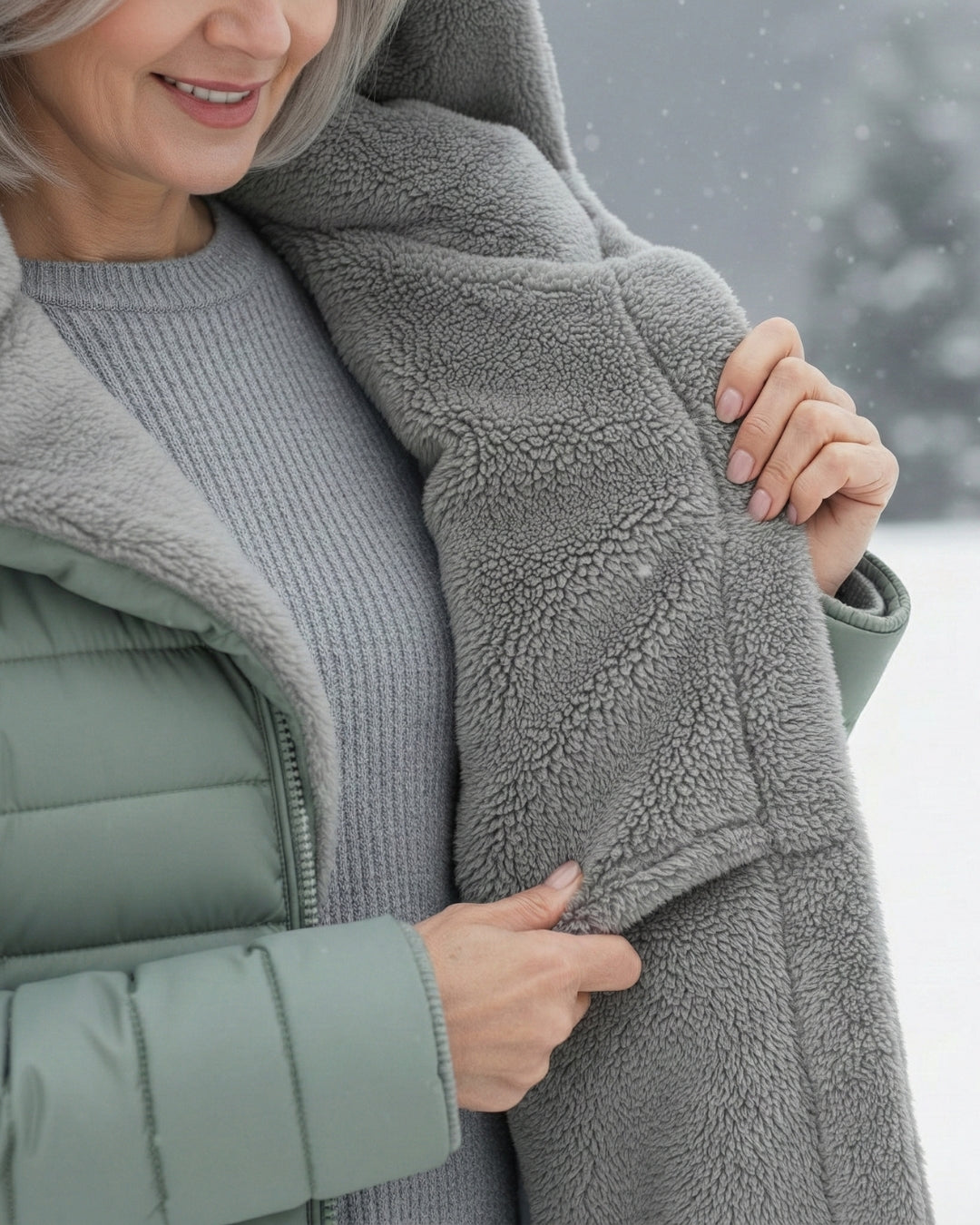 Padded Coat with Lined Hood