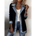 Patchwork Denim and Knit Jacket