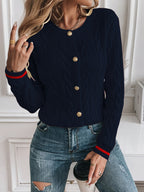 Women’s Cable Knit Cardigan – Refined Soft Layer