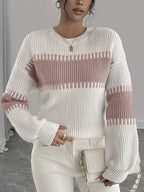 Women’s Colour-Block Striped Sweater