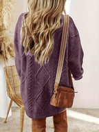 Women’s Cable Knit Sweater Dress – Warm Elegant Style