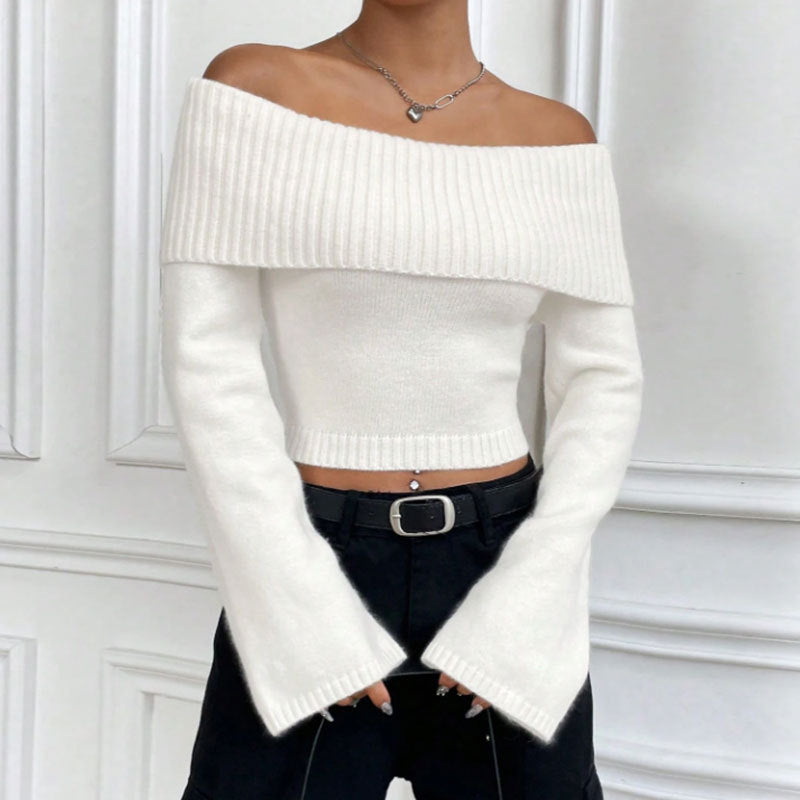 Slim-Fit Off-Shoulder Sweater - Modern and Soft