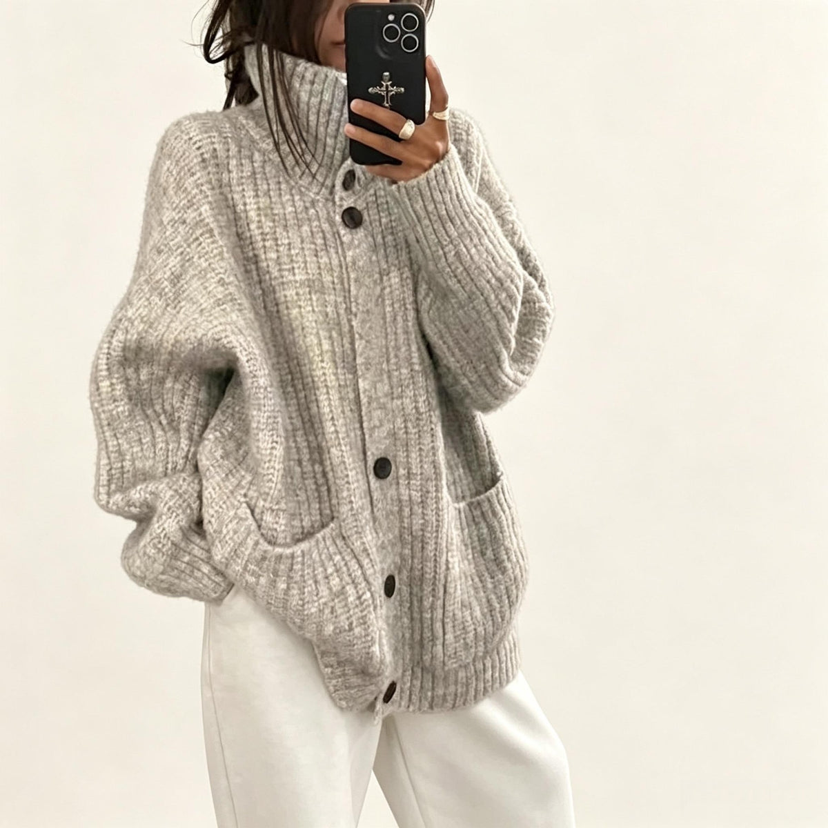 Autumn Winter Knit Cardigan Jacket - Warm and Cozy