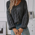 Women’s Cable-Knit Sweater – Soft Classic Pullover