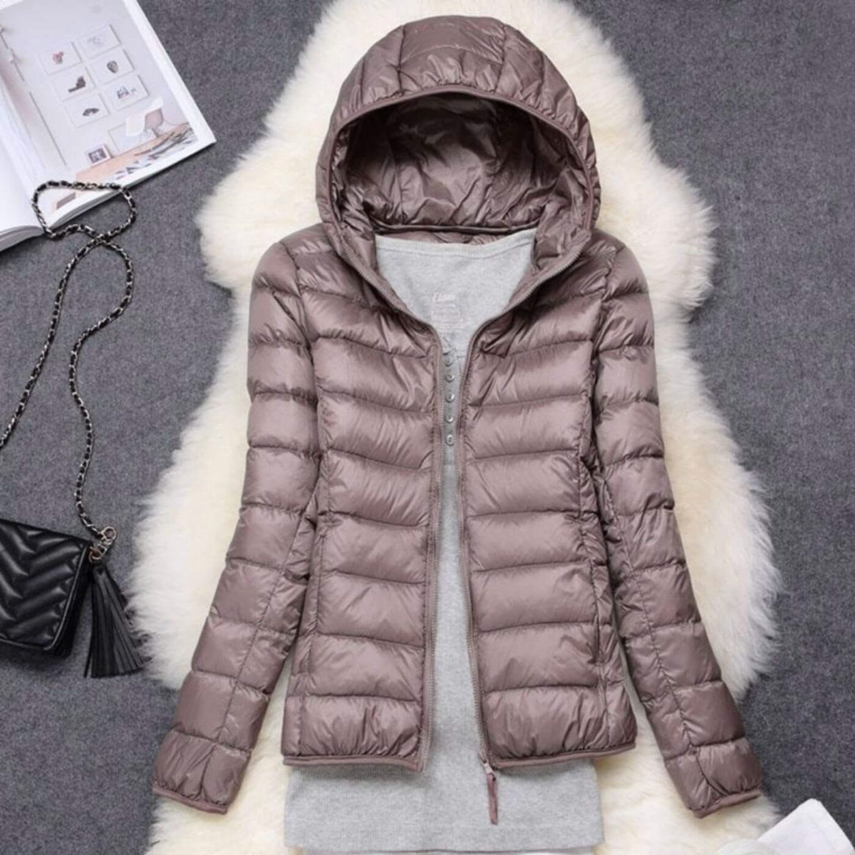 Lightweight Quilted Hooded Jacket