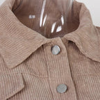 Women’s Corduroy Bomber Jacket - Casual and Modern