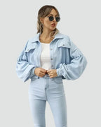 Women’s Corduroy Bomber Jacket - Casual and Modern