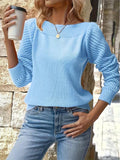 Emma Round-Neck Long-Sleeve Sweater - Breathable and Light