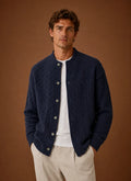 Men's Cable Knit Button-Front Cardigan Sweater for Everyday Wear 0