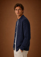 Men's Cable Knit Button-Front Cardigan Sweater for Everyday Wear 1