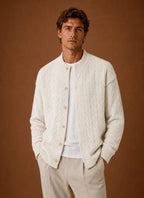 Men's Cable Knit Button-Front Cardigan Sweater for Everyday Wear 4