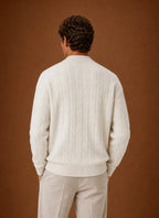 Men's Cable Knit Button-Front Cardigan Sweater for Everyday Wear 6