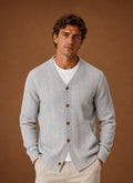 Men's Cable Knit V-Neck Button Cardigan Sweater 0