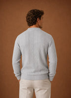 Men's Cable Knit V-Neck Button Cardigan Sweater 3