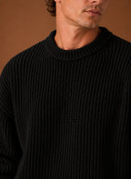 Men's Chunky Knit Crewneck Sweater in Relaxed Fit for Fall & Winter 3