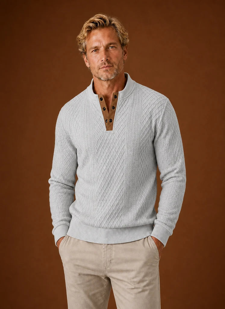 Men's Crewneck Pullover Sweater for Layering and Office Wear 8