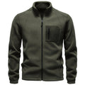 Men's fleece jacket featuring a stand collar and full-zip design, ideal for everyday wear and outdoor activities, available in various colors. 0