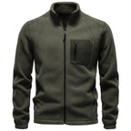 Men's fleece jacket featuring a stand collar and full-zip design, ideal for everyday wear and outdoor activities, available in various colors. 0