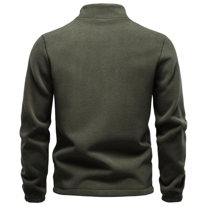 Men's fleece jacket featuring a stand collar and full-zip design, ideal for everyday wear and outdoor activities, available in various colors. 2