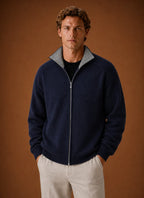 Men's Full-Zip Knit Cardigan Jacket with Long Sleeves 0