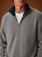 Men's Full-Zip Knit Cardigan Jacket with Long Sleeves 6