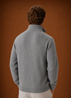 Men's Full-Zip Knit Cardigan Jacket with Long Sleeves 7