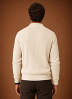 Men's Full Zip Ribbed Knit Cardigan with Regular Fit 3