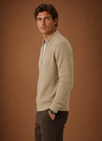 Men's Full Zip Ribbed Knit Cardigan with Regular Fit 6