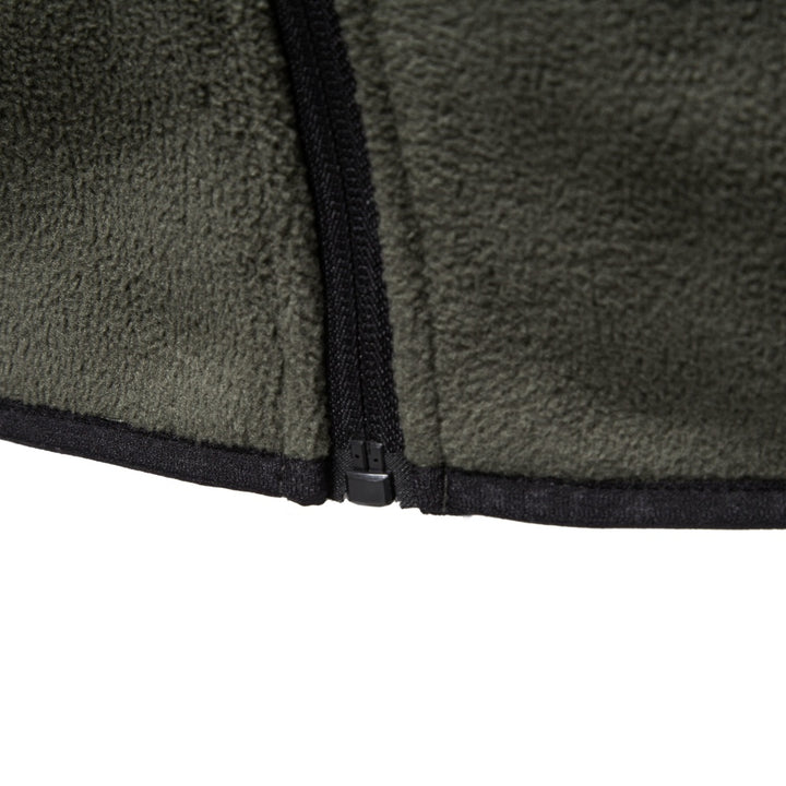 Men's hooded full-zip fleece jacket designed for everyday wear, featuring a comfortable fit, soft fabric, and practical zipper pockets. 6