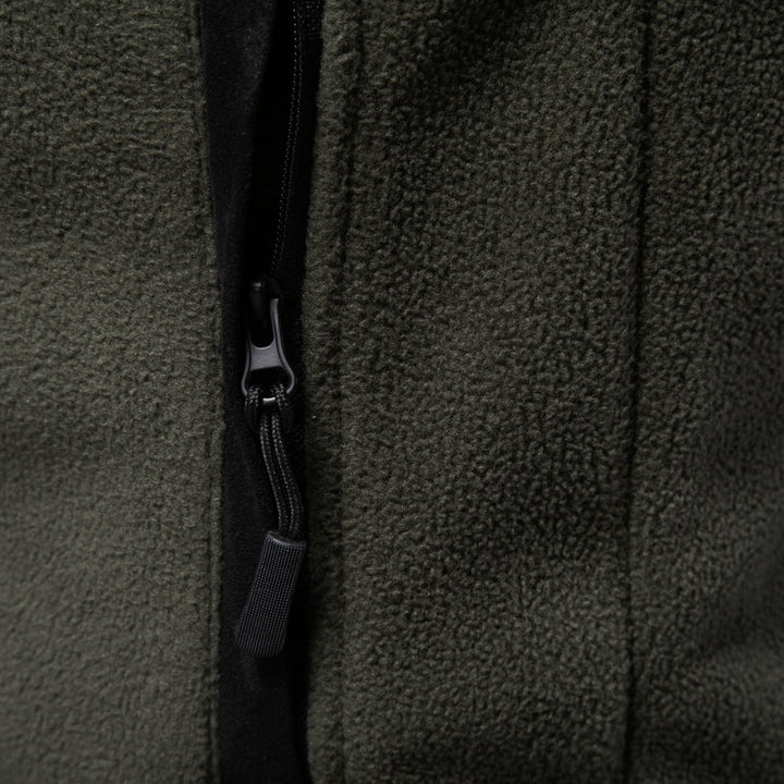 Men's hooded full-zip fleece jacket designed for everyday wear, featuring a comfortable fit, soft fabric, and practical zipper pockets. 8