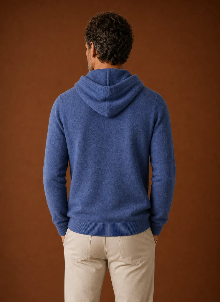 Men's Hooded Knitted Pullover Sweater with Clean Silhouette 2