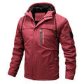 Men's hooded outdoor jacket featuring a warm fleece lining, perfect for cold weather adventures and casual outings. 0