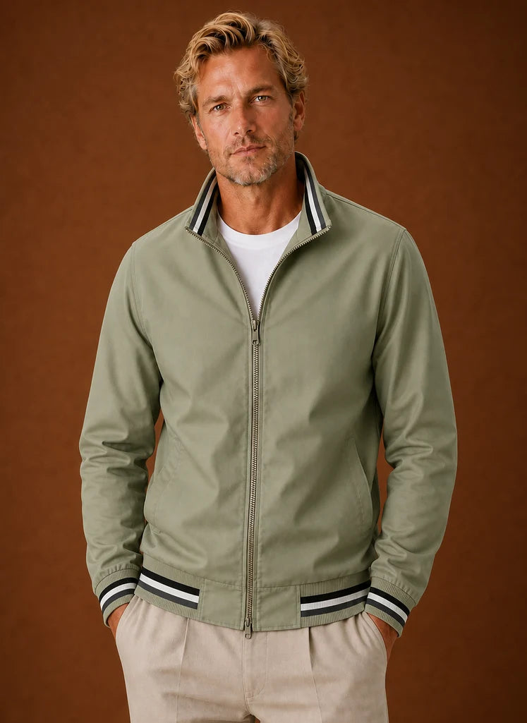 Men's Lightweight Bomber Jacket with Zip Front for Layering 4