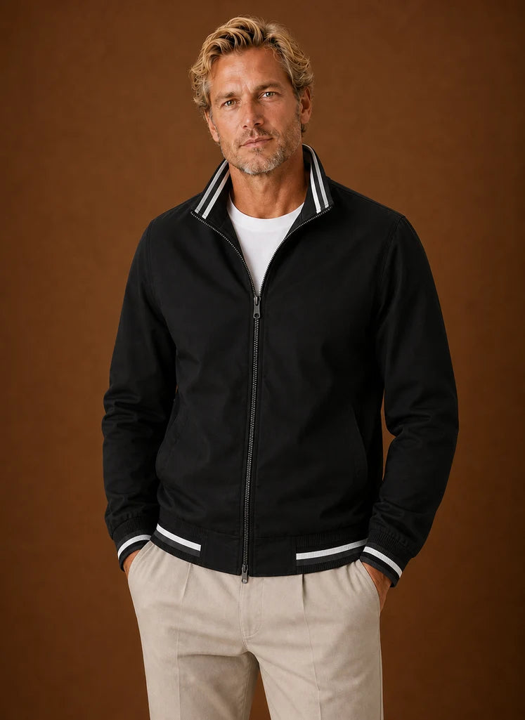 Men's Lightweight Bomber Jacket with Zip Front for Layering 8