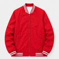 Men's lightweight cotton bomber jacket featuring ribbed trim, ideal for casual outings and layering, available in versatile colors. 0