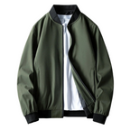 Men's lightweight wind-resistant softshell bomber jacket in navy blue, featuring a stylish design, zippered front, and comfortable fit, perfect for outdoor activities 1