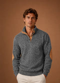 Men's Mock Neck Pullover Sweater with Long Sleeves 0