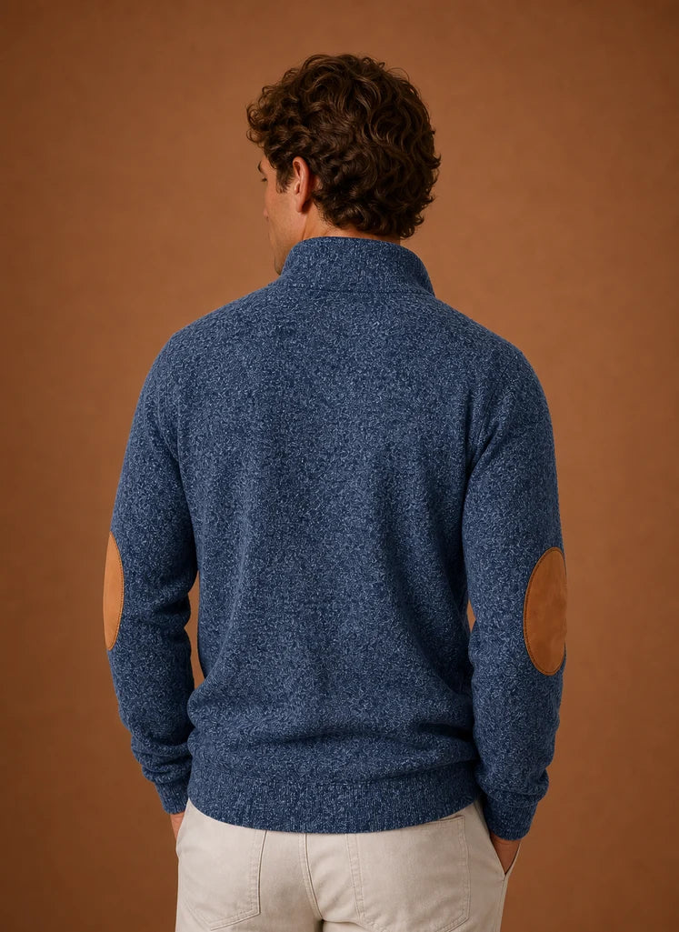 Men's Mock Neck Pullover Sweater with Long Sleeves 7