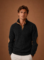 Men's Mock Neck Pullover Sweater with Long Sleeves 8