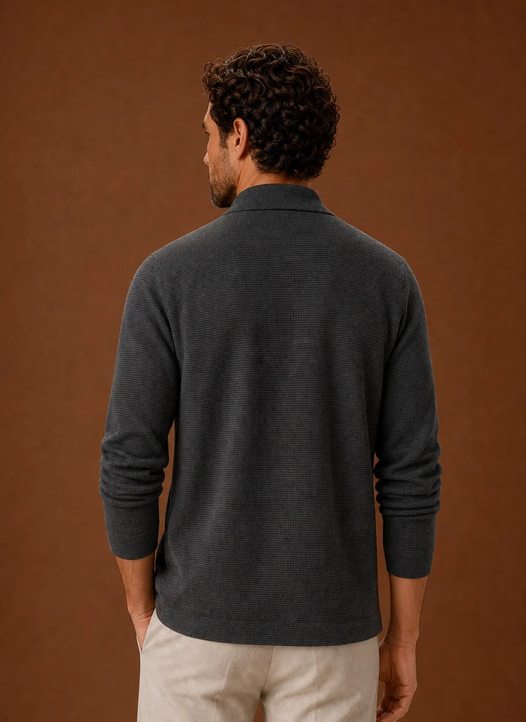 Men's Open Front Longline Knit Cardigan for Layering 6