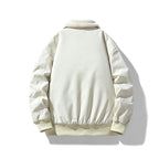 Men's padded bomber jacket featuring a cozy Sherpa collar, perfect for warmth and style in cold weather. 5