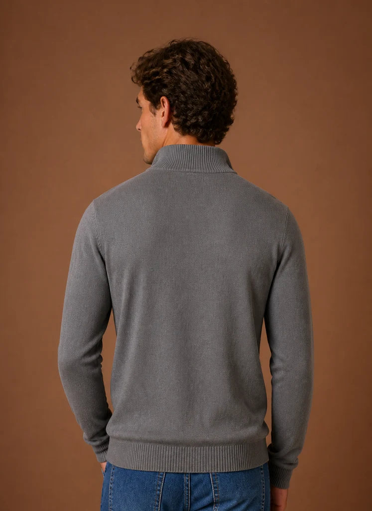 Men's Quarter Zip Sweater for Layering - Relaxed Fit for Everyday Wear 5