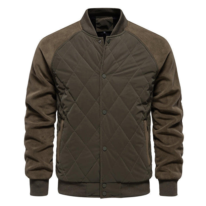 Men's Raglan Sleeve Snap-Button Bomber Jacket featuring a stylish design, comfortable fit, and versatile color options, perfect for casual outings or layering 2