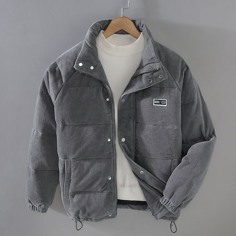 Men's Relaxed Fit Corduroy Insulated Jacket in earthy tones, featuring a comfortable design, warm insulation, and stylish corduroy fabric, 0