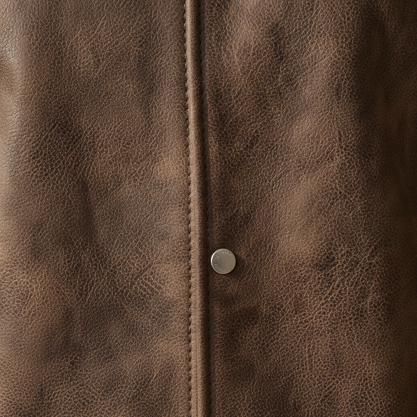 Men's relaxed fit smooth leather zip jacket, perfect for everyday wear, showcasing a stylish design and comfortable fit, ideal for casual outings and versatile styling. 5
